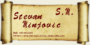 Stevan Minjović vizit kartica